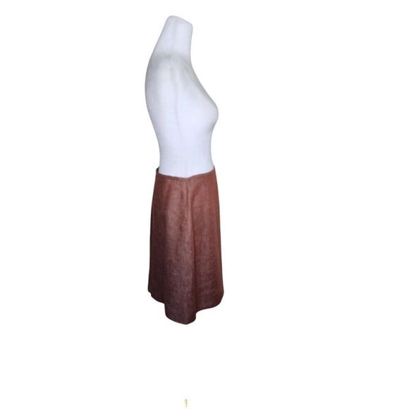 Philippe Adec French Short Straight Skirt Womens Size 4 US Brown - Picture 2 of 5